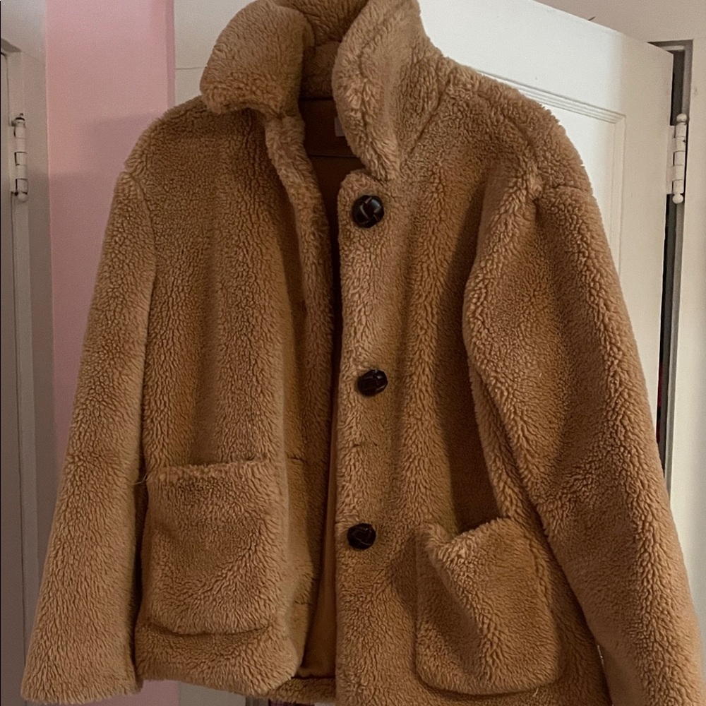 Philosophy tan teddy coat